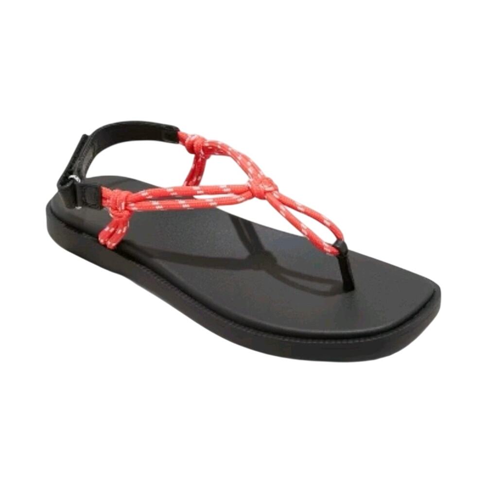 Wild Fable Women's Red/White Carson Rope Hiker Flat Sandal Shoes Size US 11